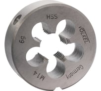 Плашка VOLKEL М14 шаг 2.0мм DINEN22568 HSS 38x14мм 27454 V27454