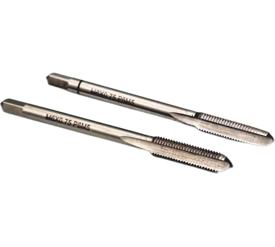 Машинно-ручной метчик TORNERI М 6х0.75 комплект из 2-х штук Р6М5 035256