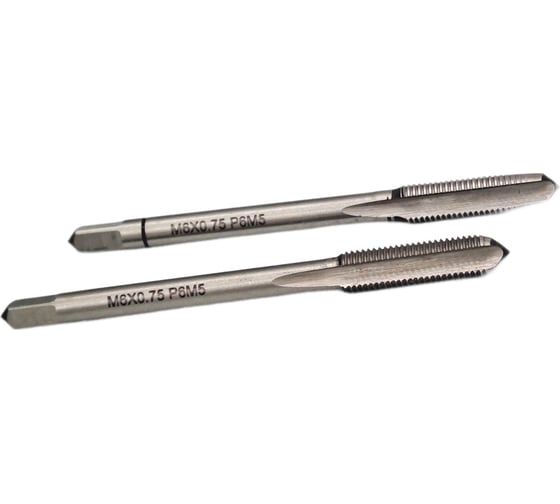 Машинно-ручной метчик TORNERI М 6х0.75 комплект из 2-х штук Р6М5 035256