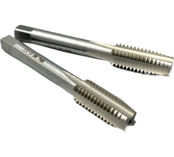 Дюймовый метчик TORNERI UNC 1/2" 13 нитей Р6М5 комплект из 2-х штук 035372