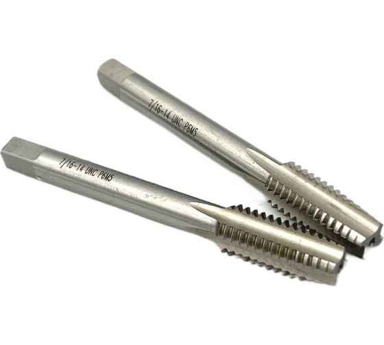 Дюймовый метчик TORNERI UNC 7/16" 14 нитей Р6М5 комплект из 2-х штук 035371