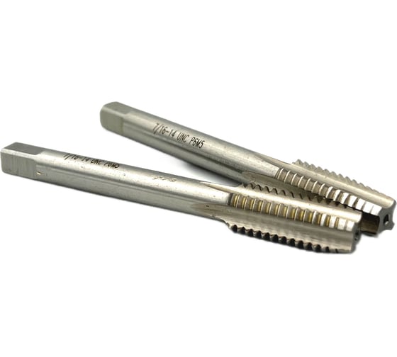 Дюймовый метчик TORNERI UNC 7/16" 14 нитей Р6М5 комплект из 2-х штук 035371