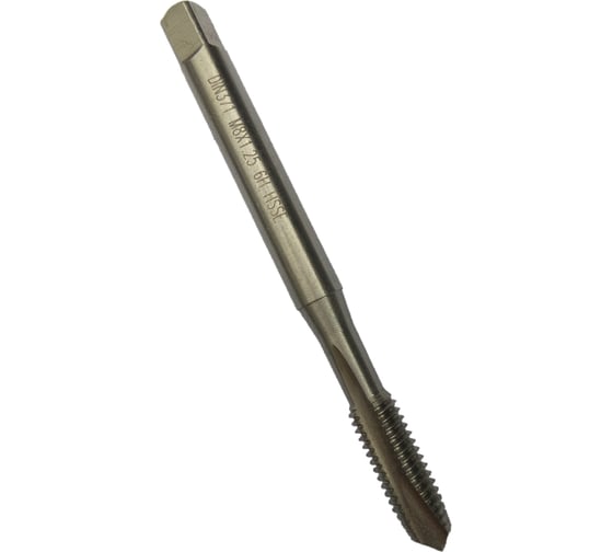 Машинно-ручной метчик TORNERI М 8х1.25 HSSE 6H DIN371 для сквозных отверстий 036419 1