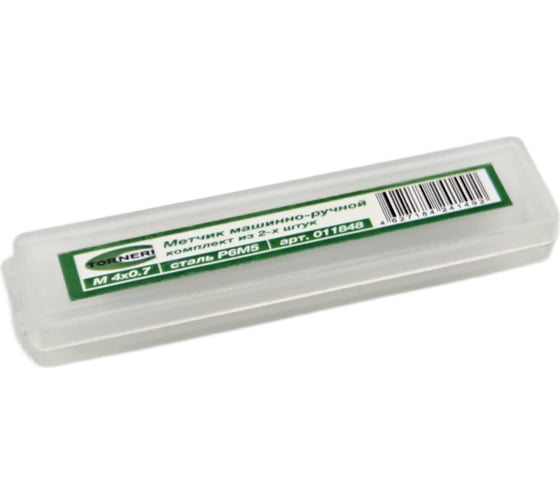 Машинно-ручной метчик TORNERI М 4х0.7 комплект из 2-х штук Р6М5 011848