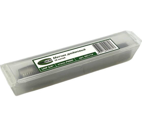 Дюймовый метчик TORNERI UNF 5/8" 18 нитей Р6М5 031114
