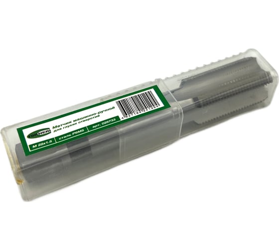 Машинно-ручной метчик TORNERI М22х1.5 Р6М5 для глухих отверстий 028733