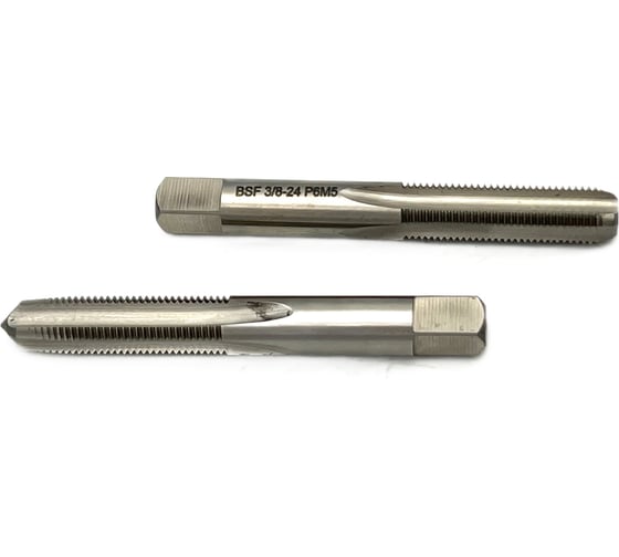 Метчик TORNERI 3/8" 24Н 55 гр. резьба Витворта из 2-х штук Р6М5 035402 1