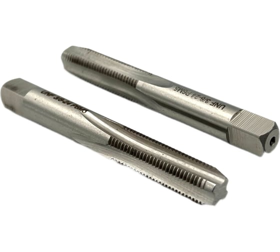 Дюймовый метчик TORNERI UNF 3/8" 24 нитей Р6М5 комплект из 2-х штук 035389