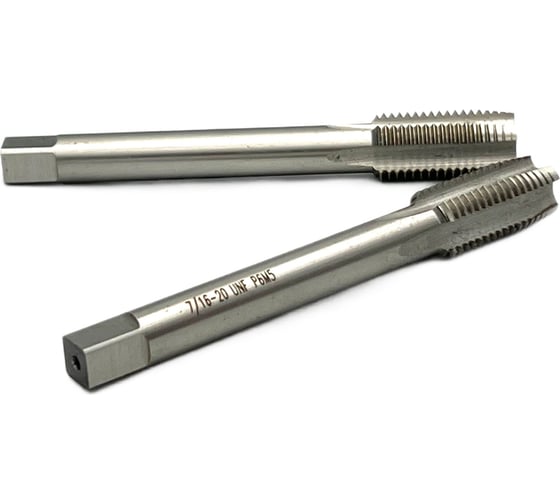 Дюймовый метчик TORNERI UNF 7/16" 20 нитей Р6М5 комплект из 2-х штук 035390