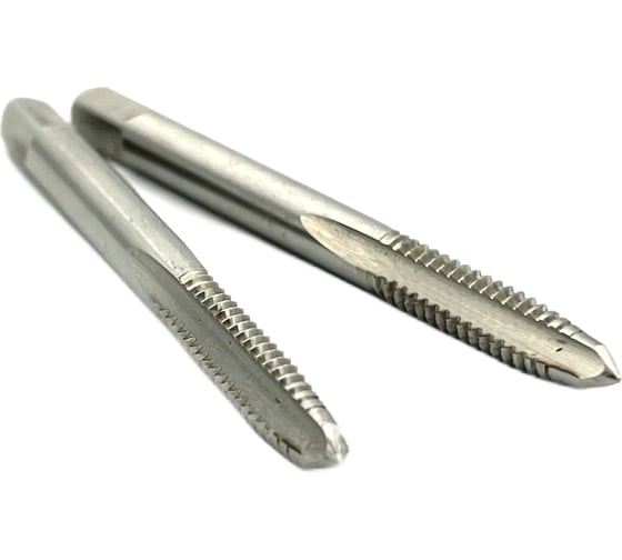 Дюймовый метчик TORNERI UNC 1/4" 20 нитей Р6М5 комплект из 2-х штук 035368