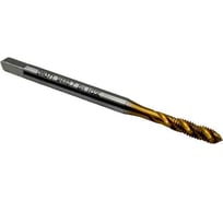 Машинно-ручной метчик TORNERI М 4х0.7 HSSE 6H DIN371 TiN с винтовой канавкой для глухих отверстий 036388