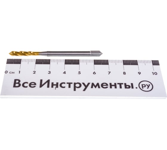 Машинно-ручной метчик TORNERI М 4х0.7 HSSE 6H DIN371 TiN с винтовой канавкой для глухих отверстий 036388