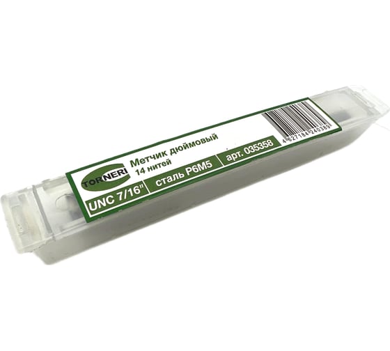 Дюймовый метчик TORNERI UNC 7/16" 14 нитей Р6М5 035358