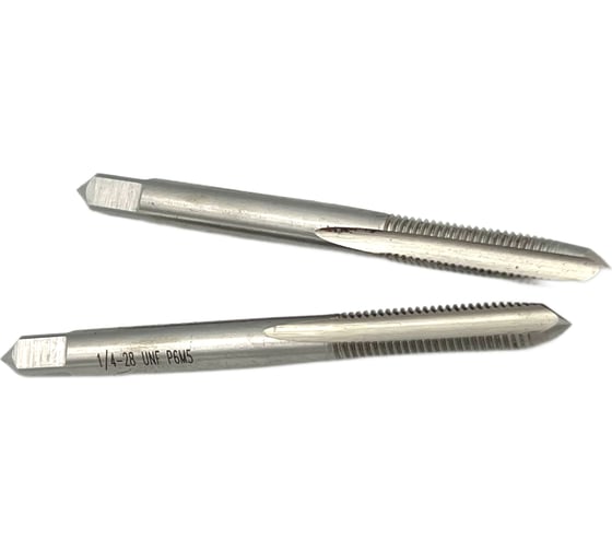 Дюймовый метчик TORNERI UNF 1/4" 28 нитей Р6М5 комплект из 2-х штук 035387