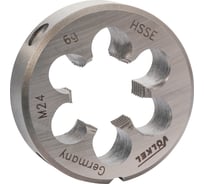 Плашка VOLKEL М24 шаг 3.0мм DINEN22568 HSSE 55x22мм V57474