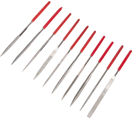 Набор надфилей Kranz алмазных 140x50x3мм, 10 шт. KR-12-4112