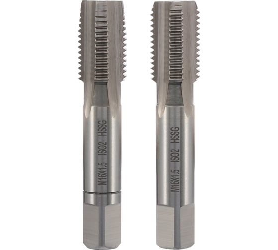 Метчик VOLKEL М16 шаг 1.5мм комплект из 2-х шт. DIN2181 HSS-G 26366 V26366