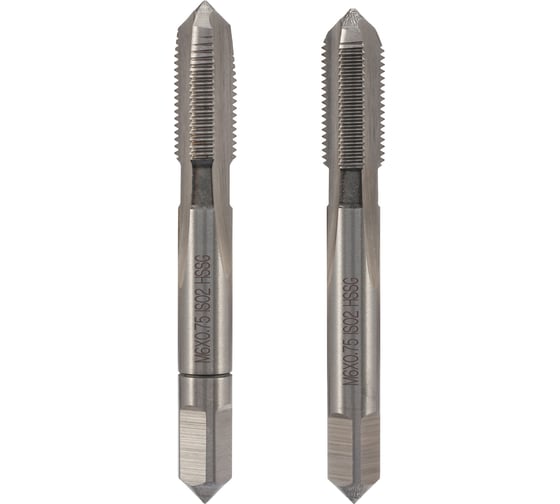Метчик VOLKEL М 6 шаг 0.75мм комплект из 2-х шт. DIN2181 HSS-G 26318 V26318 1