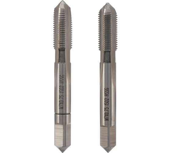 Метчик VOLKEL М 7 шаг 0.75мм комплект из 2-х шт. DIN2181 HSS-G 26320 V26320 1