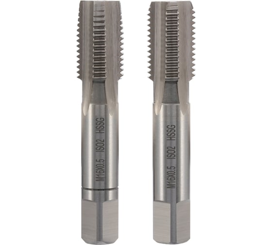 Метчик VOLKEL М16 шаг 0.5мм комплект из 2-х шт. DIN2181 HSS-G 26361 V26361 1