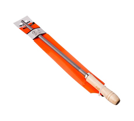 Напильник с деревянной ручкой ЕРМАК круглый 300мм, №2 645-015