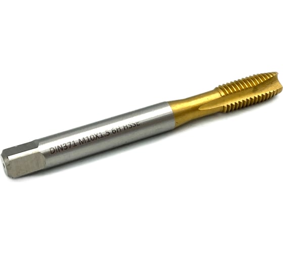 Метчик TORNERI М10х1.5 HSSE 6H DIN371 для сквозных отверстий 036420 1