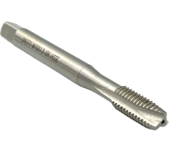 Метчик TORNERI М10х1.5 HSSE 6H DIN371 TiN для сквозных отверстий 036412