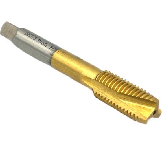 Метчик TORNERI М16х2 HSSE 6H DIN376 TiN для сквозных отверстий 036414 1
