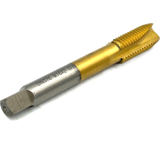 Метчик TORNERI М16х2 HSSE 6H DIN376 TiN для сквозных отверстий 036414