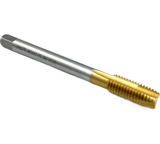 Метчик TORNERI М12х1.75 HSSE 6H DIN376 TiN для сквозных отверстий 036413
