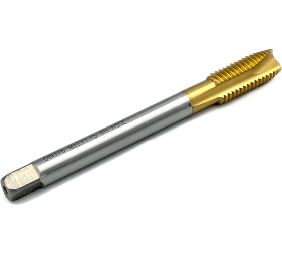 Метчик TORNERI М12х1.75 HSSE 6H DIN376 TiN для сквозных отверстий 036413