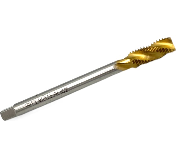 Метчик TORNERI М10х1.5 HSSE 6H DIN376 TiN 036396 1