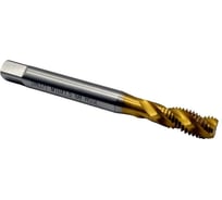 Машинно-ручной метчик TORNERI М10х1.5 HSSE 6H DIN371 TiN с винтовой канавкой для глухих отверстий 036391