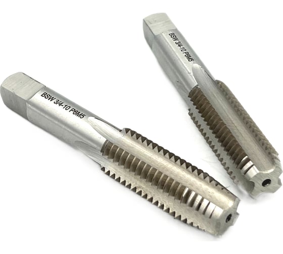 Метчик TORNERI BSW 3/4" 10Н 55 гр. резьба Витворта из 2-х штук Р6М5 035401