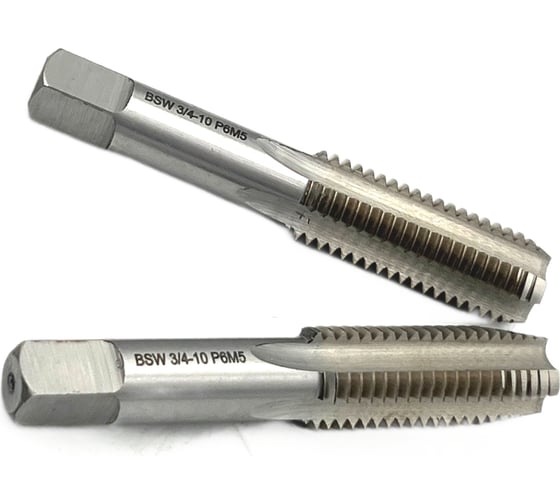 Метчик TORNERI BSW 3/4" 10Н 55 гр. резьба Витворта из 2-х штук Р6М5 035401