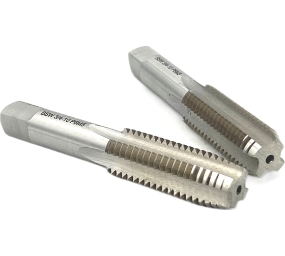 Метчик TORNERI BSW 3/4" 10Н 55 гр. резьба Витворта из 2-х штук Р6М5 035401