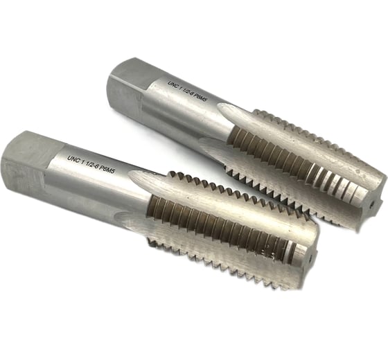 Метчик TORNERI UNF 1 1/2" 12 нитей Р6М5 комплект из 2-х штук 035398 1