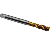 Машинно-ручной метчик TORNERI М 8х1.25 HSSE 6H DIN371 TiN с винтовой канавкой для глухих отверстий 036390