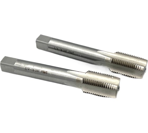 Метчик TORNERI UNF 3/4" 16 нитей Р6М5 комплект из 2-х штук 035394