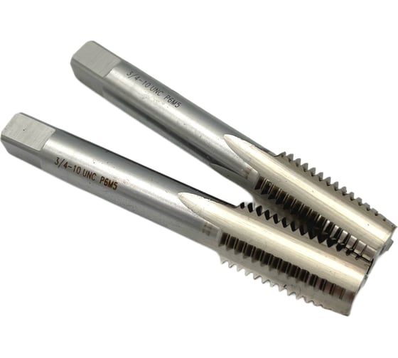 Метчик TORNERI UNC 3/4" 10 нитей Р6М5 комплект из 2-х штук 035375