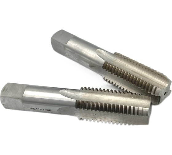 Метчик TORNERI UNC 1 1/4" 7 нитей Р6М5 комплект из 2-х штук 035378