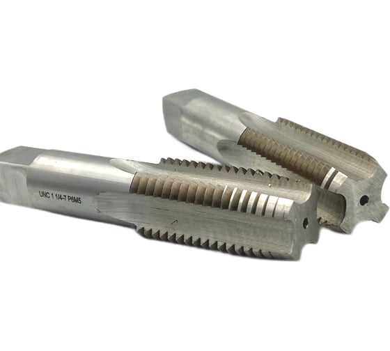 Метчик TORNERI UNC 1 1/4" 7 нитей Р6М5 комплект из 2-х штук 035378