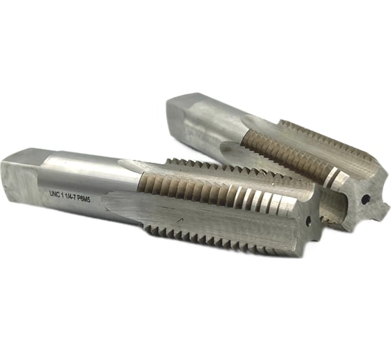 Метчик TORNERI UNC 1 1/4" 7 нитей Р6М5 комплект из 2-х штук 035378