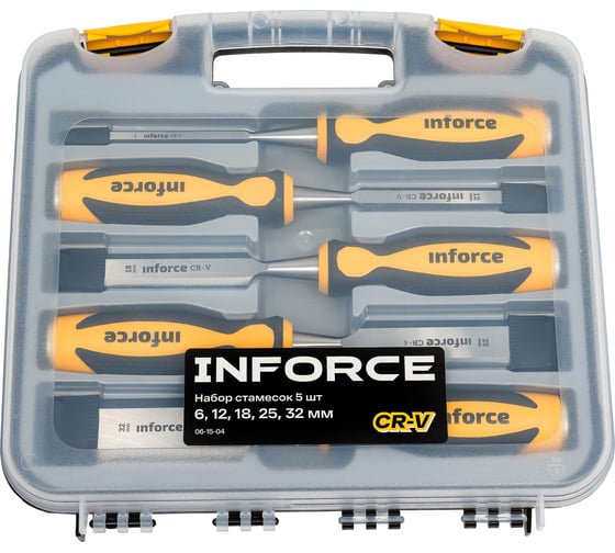 Набор стамесок Inforce 5 шт., 6,12,18,25,32 мм 06-15-04