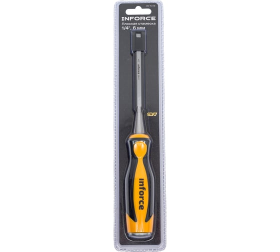 Плоская стамеска Inforce 1/4", 6 мм 06-15-09