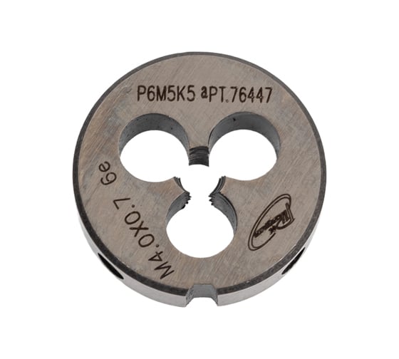 Плашка с кобальтом РОСИНСТРУМЕНТ М4.0x0.7 ГОСТ 9740-71 P6M5K5 6е 76447 1