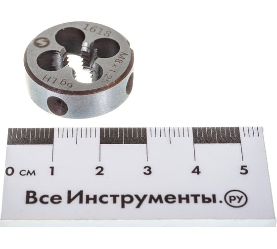 Плашка ИНСТУЛС М. 8.0х1.25х25х9 9SiCr 6g DIN223 левая 00001178585
