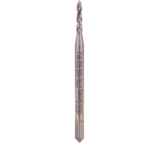 Метчик машинный спиральный VOLKEL М1.2 шаг 0.25мм DIN371 HSSE V37706 1