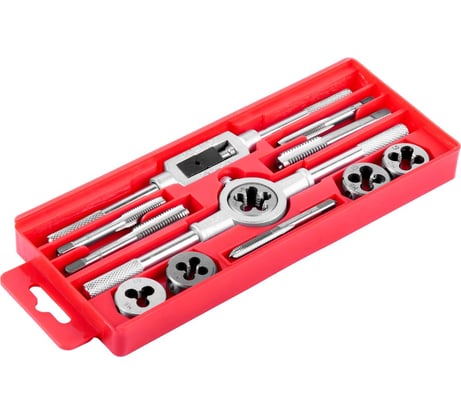 Набор метчиков и плашек AV Steel 12 предметов, М6-М12 AV-921207