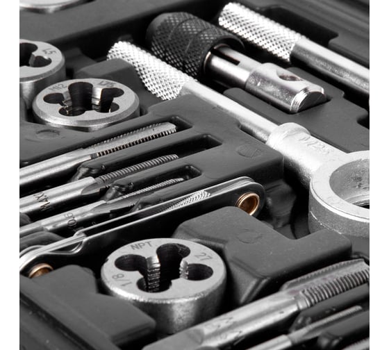 Набор метчиков и плашек AV Steel 40 предметов, М3-М12 AV-921213